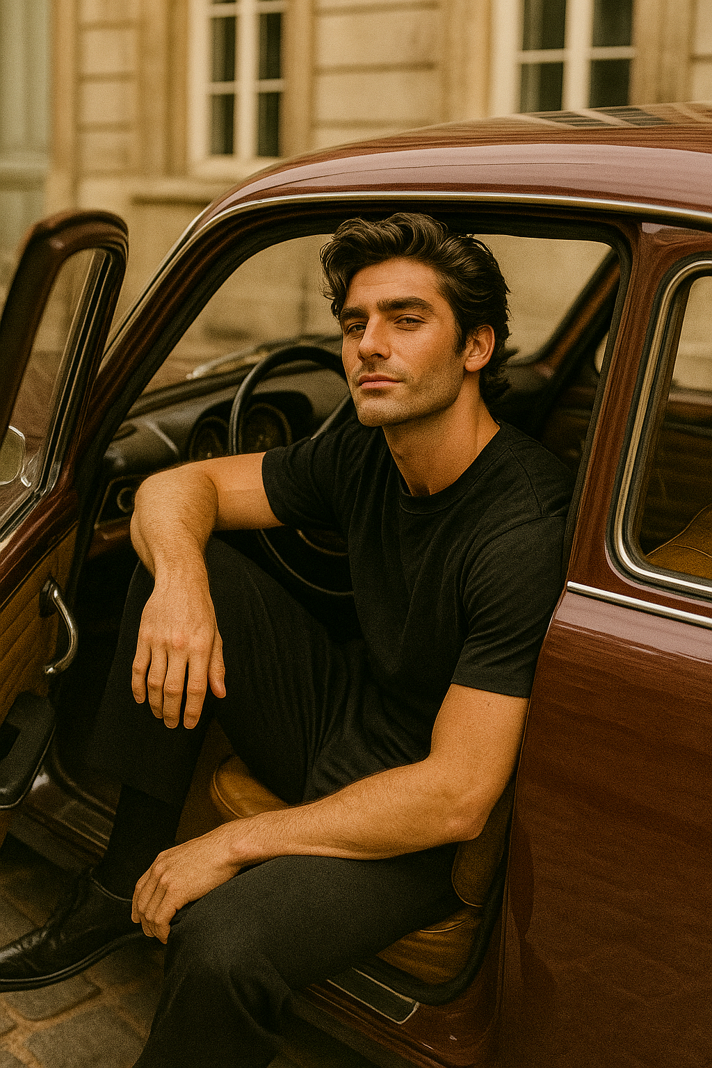 Pattern T Shirt Crew Neck Classic Bentley Campaign