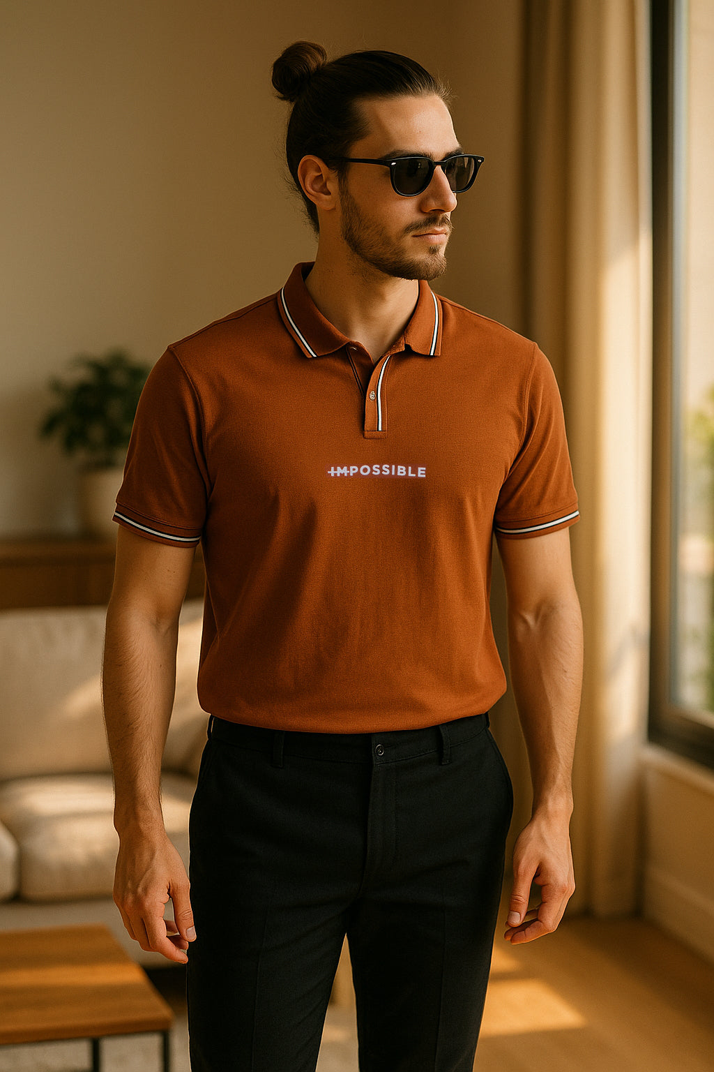 Stripe Collar Polo T-Shirt - Effortless Style