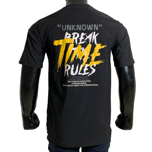 "Break The Rules" Back Typography Design T-Shirt