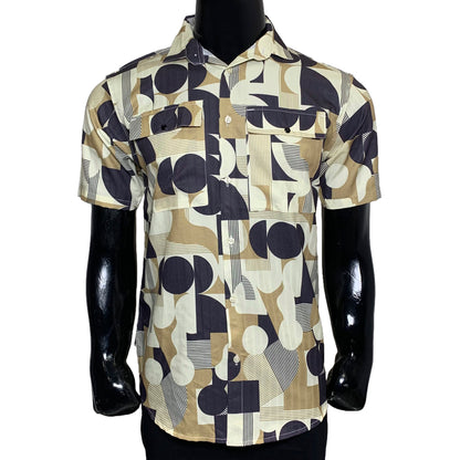 Printed Cotton Half Sleeves Shirt