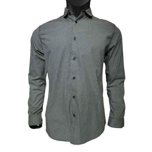 Dotted Digital Print Cotton Shirt