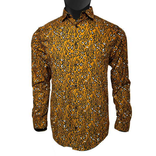 Leopard Digital Print Cotton Shirt