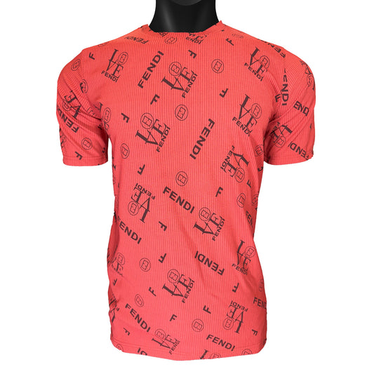 Cotton T- Shirt with Fendi Logo Print