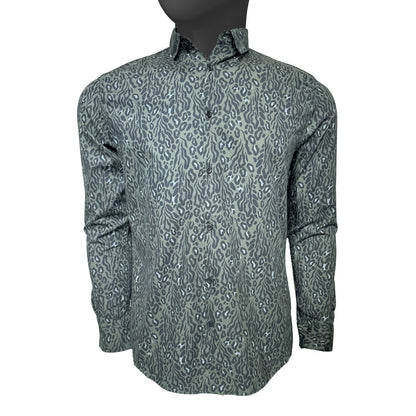 Leopard Digital Print Cotton Shirt