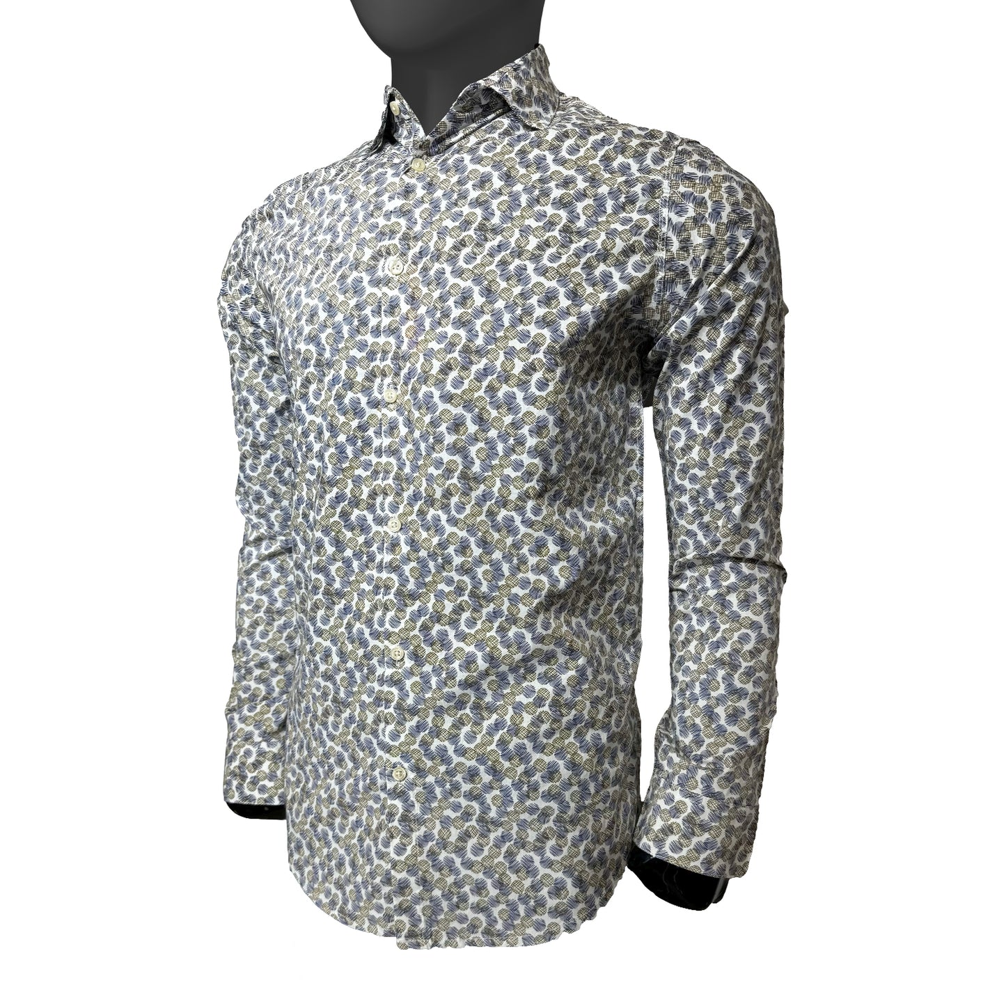 Motif Digital Print Cotton Shirt