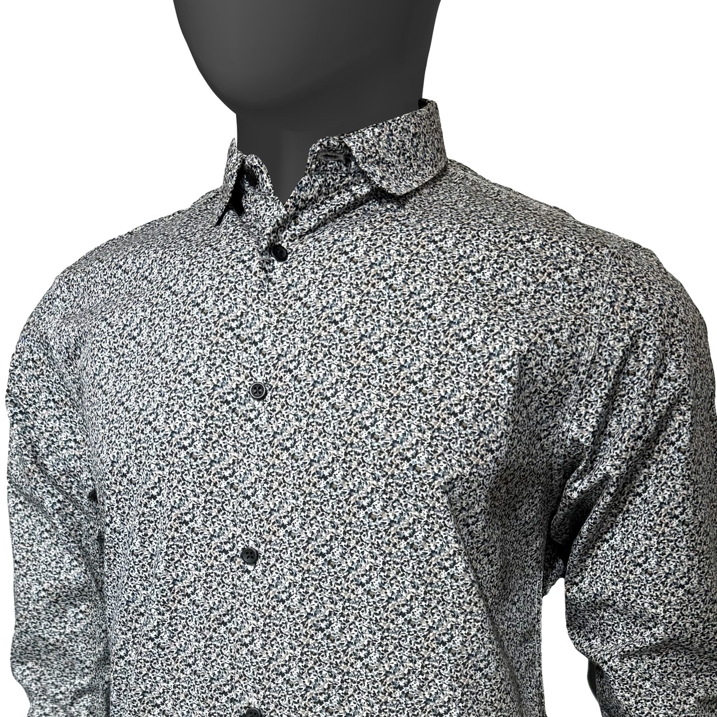 Pattern Digital Print Cotton Shirt