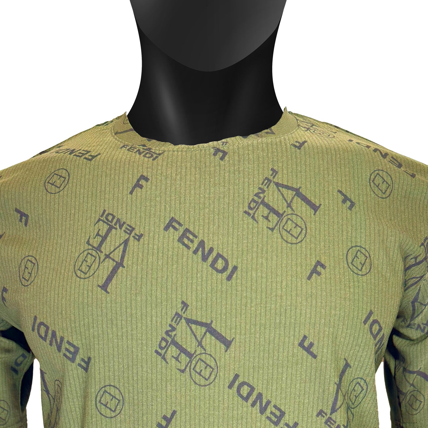 Cotton T- Shirt with Fendi Logo Print