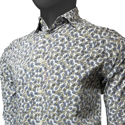 Motif Digital Print Cotton Shirt