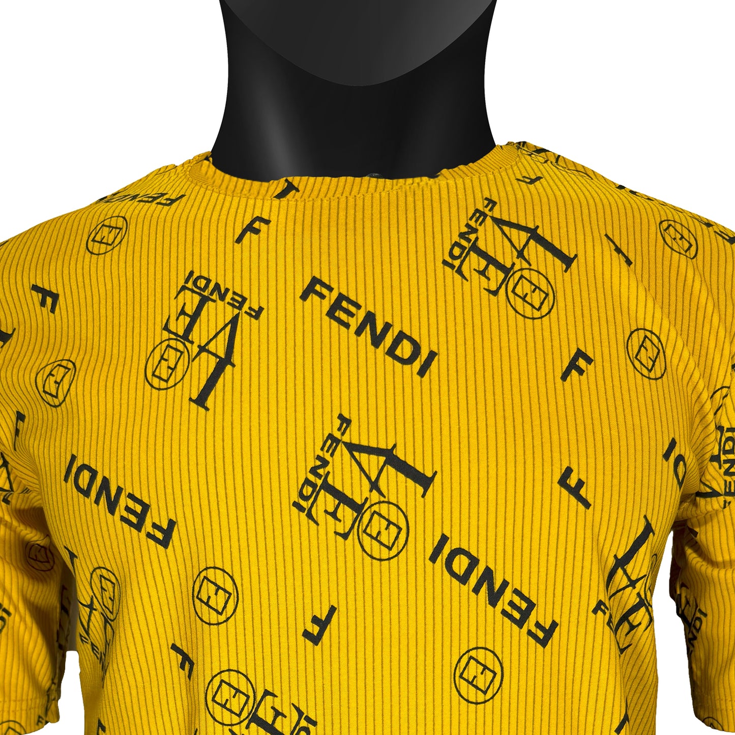 Cotton T- Shirt with Fendi Logo Print