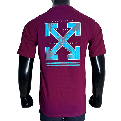 X-Shape Back Design T-Shirt