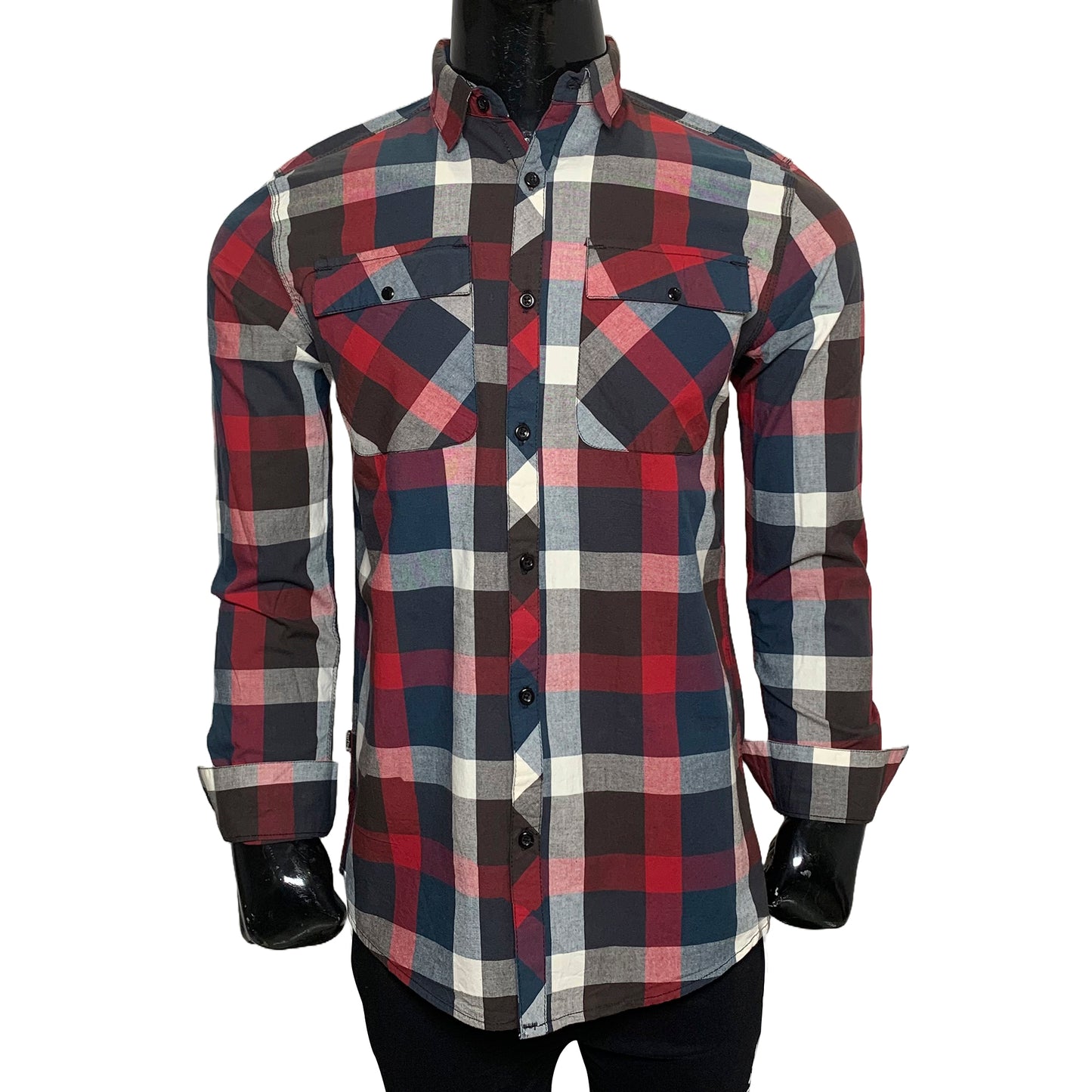 Cotton Check Double Pocket Shirt