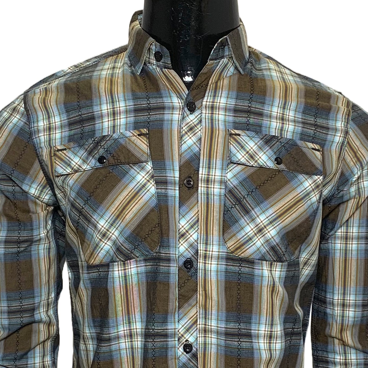 Cotton Check Double Pocket Shirt