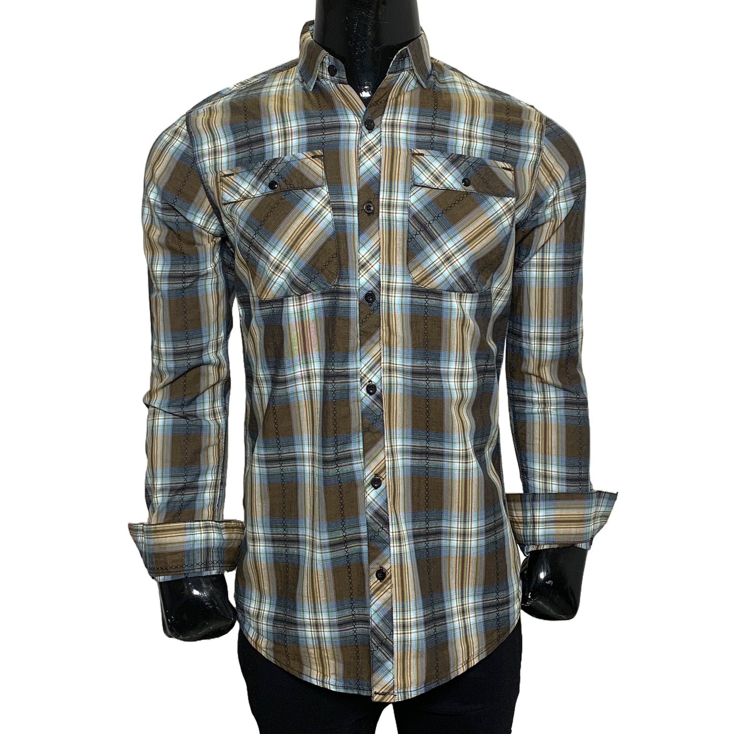 Cotton Check Double Pocket Shirt