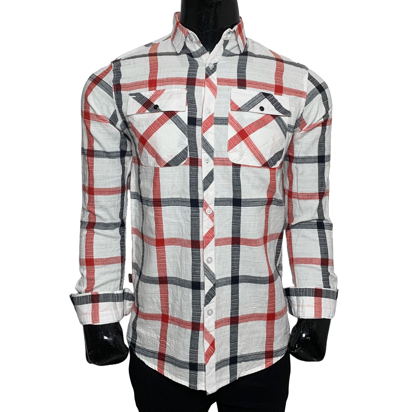 Cotton Check Double Pocket Shirt