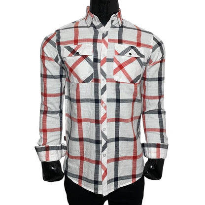 Cotton Check Double Pocket Shirt