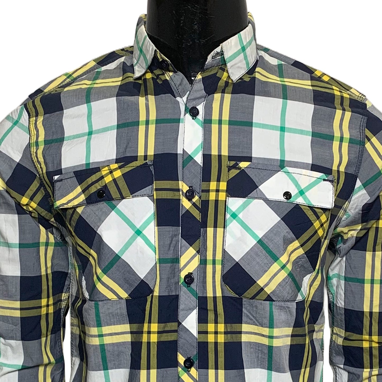 Cotton Check Double Pocket Shirt