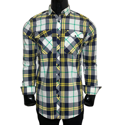 Cotton Check Double Pocket Shirt