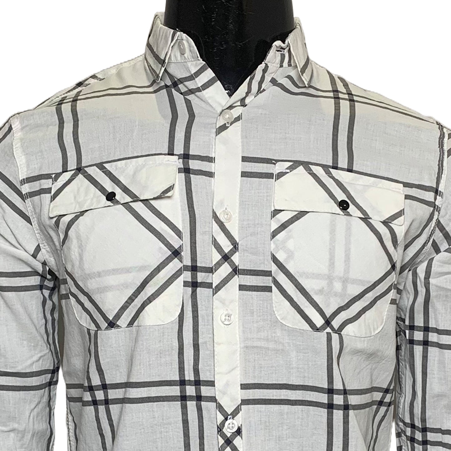 Cotton Check Double Pocket Shirt