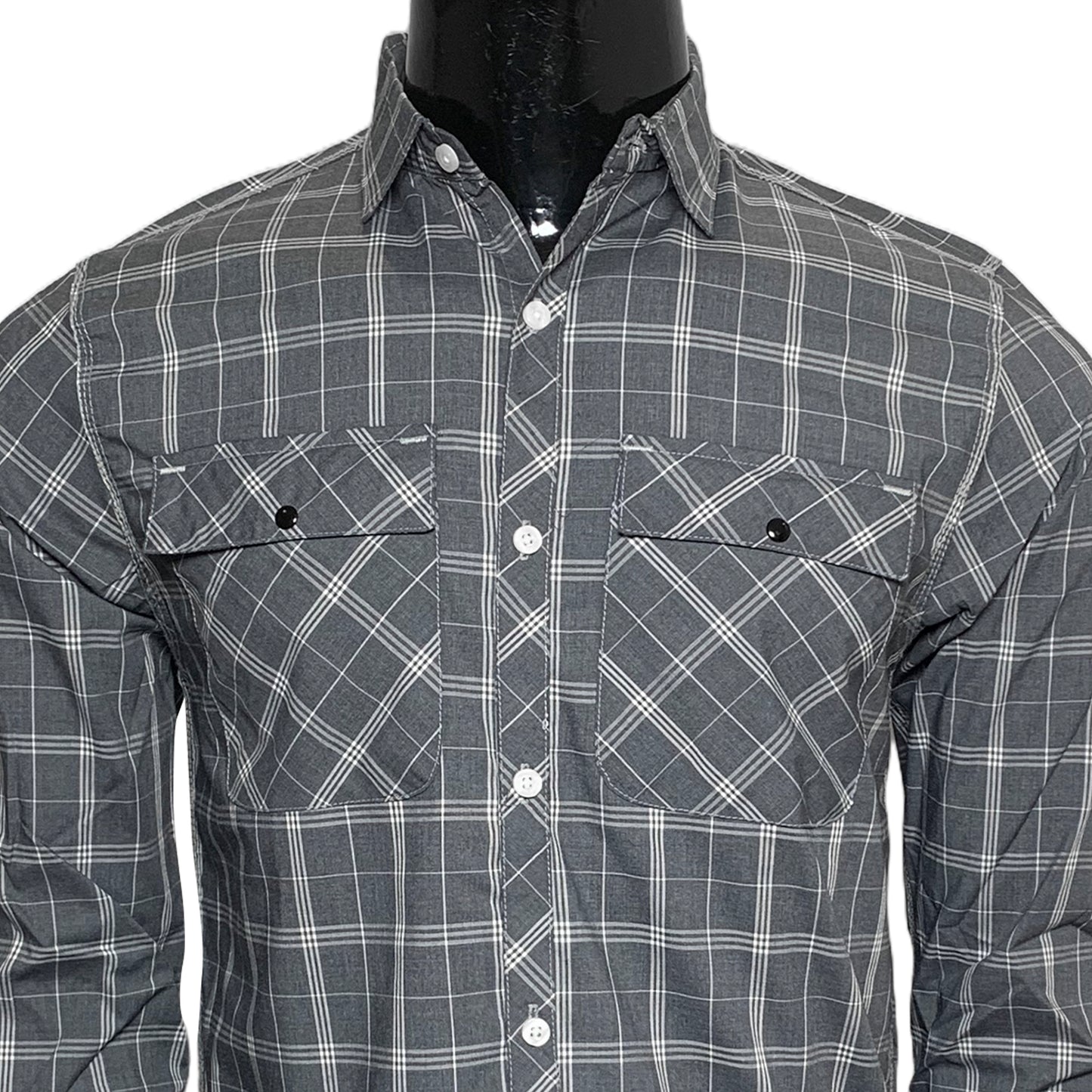 Cotton Check Double Pocket Shirt