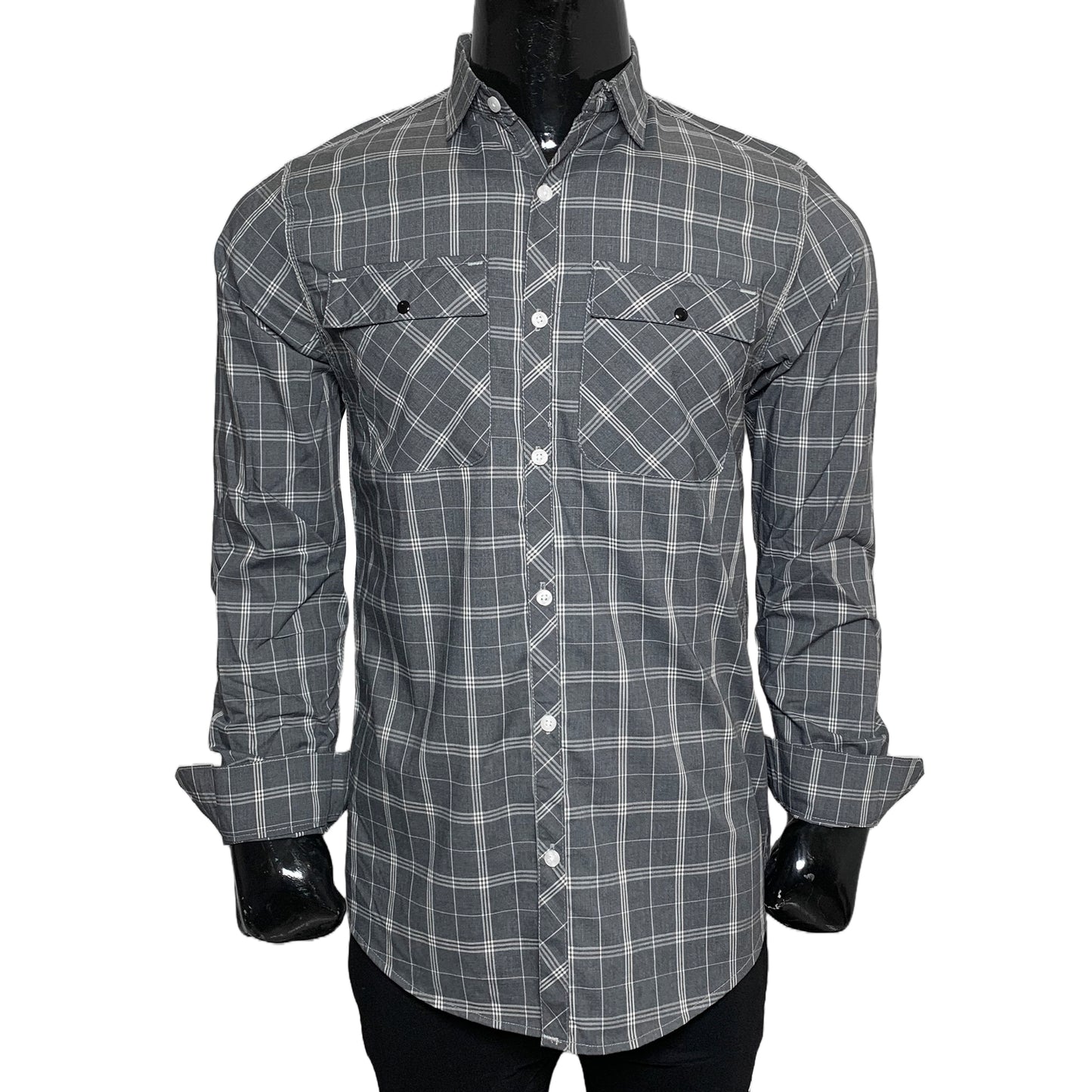 Cotton Check Double Pocket Shirt