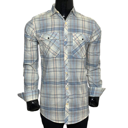 Cotton Check Double Pocket Shirt