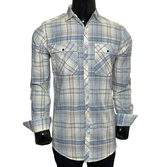 Cotton Check Double Pocket Shirt