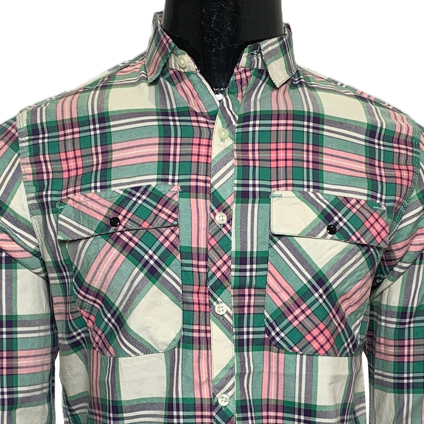 Cotton Check Double Pocket Shirt