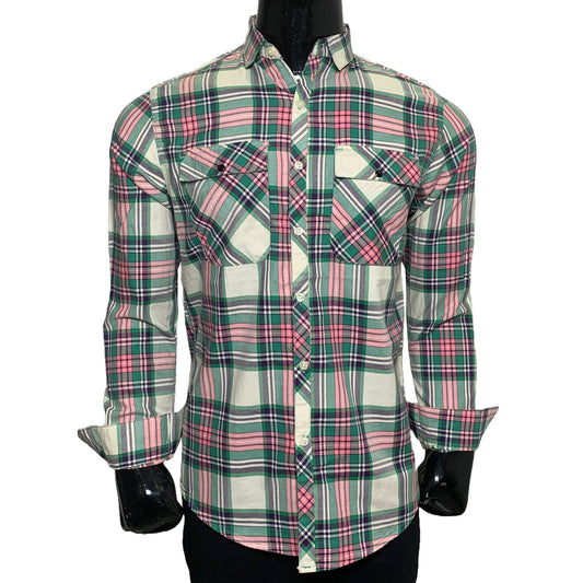 Cotton Check Double Pocket Shirt