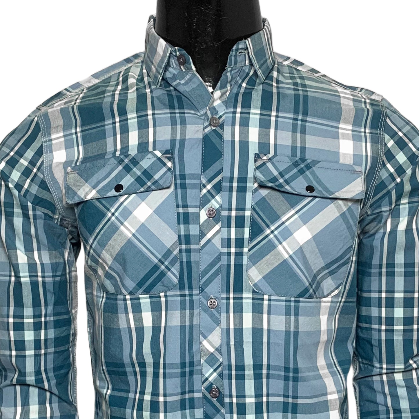 Cotton Check Double Pocket Shirt