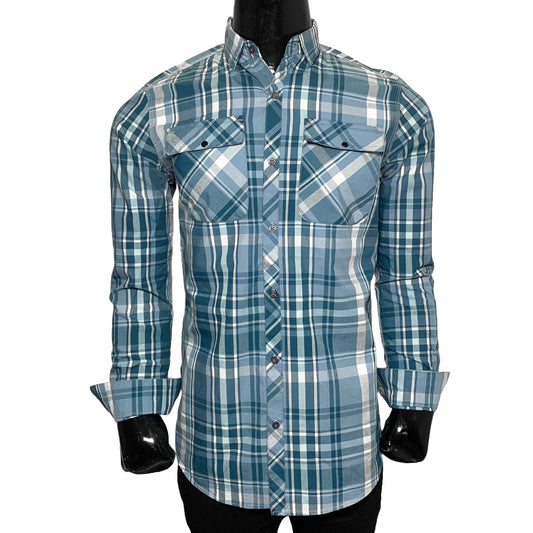 Cotton Check Double Pocket Shirt