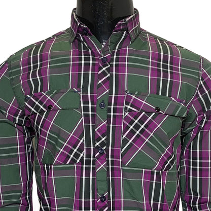 Cotton Check Double Pocket Shirt