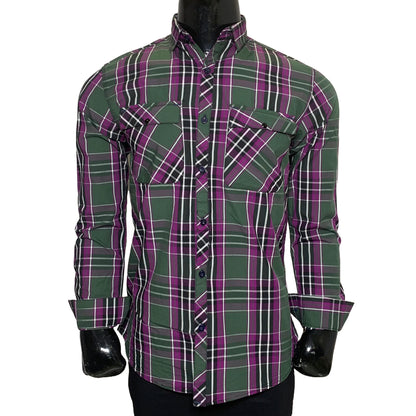 Cotton Check Double Pocket Shirt