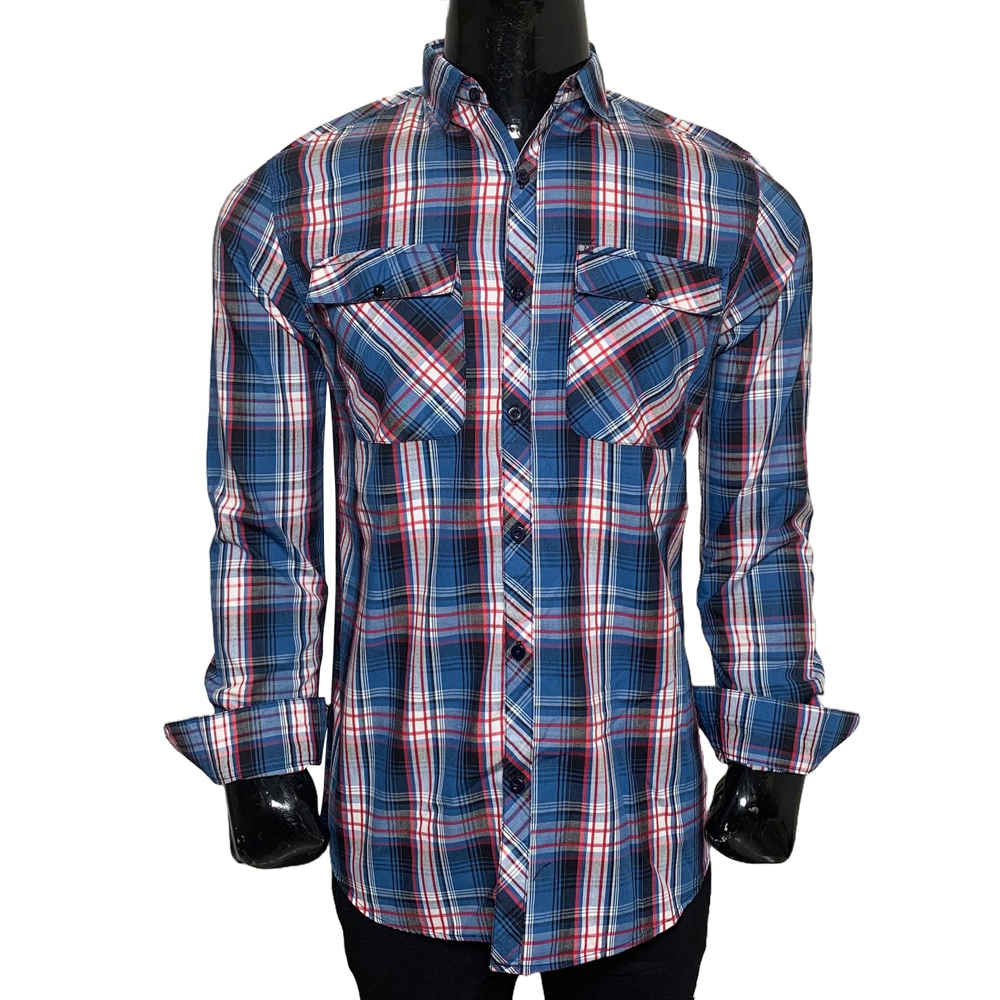 Cotton Check Double Pocket Shirt