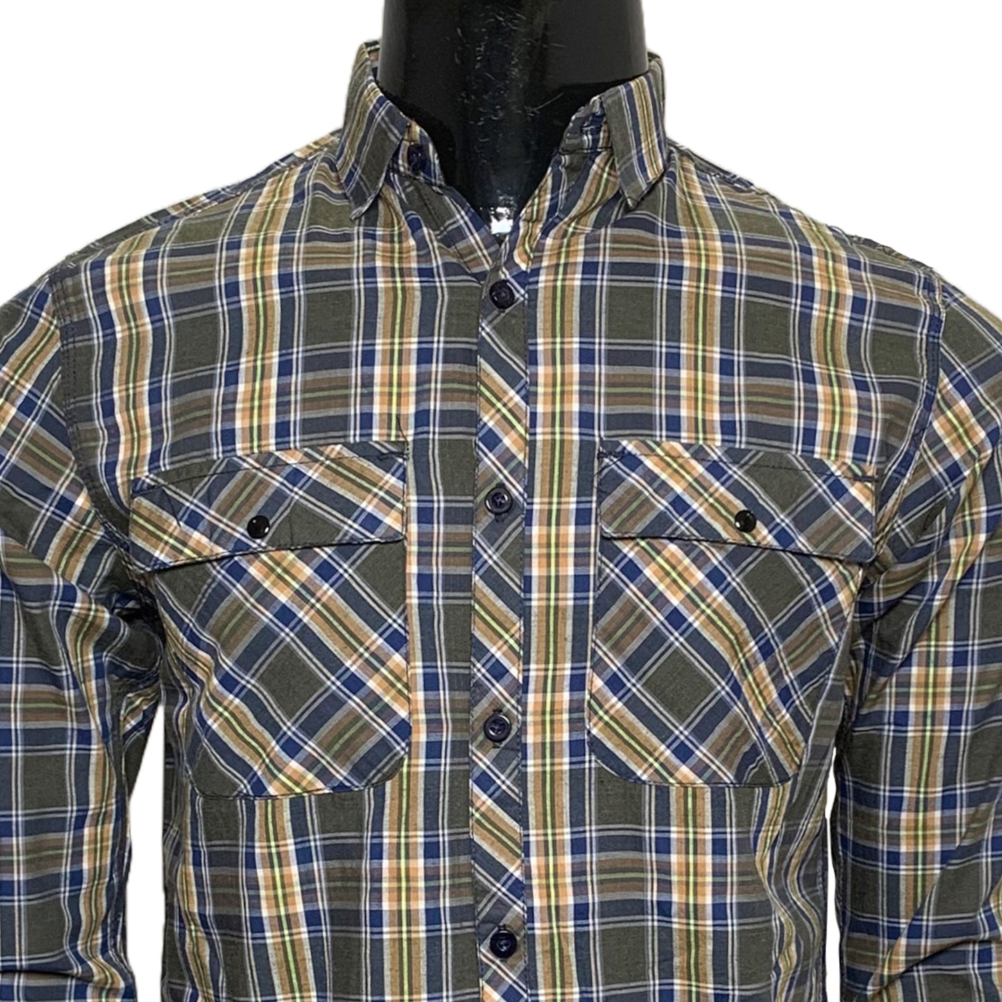 Cotton Check Double Pocket Shirt