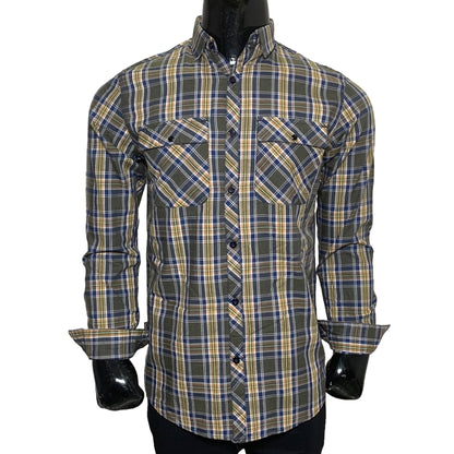 Cotton Check Double Pocket Shirt