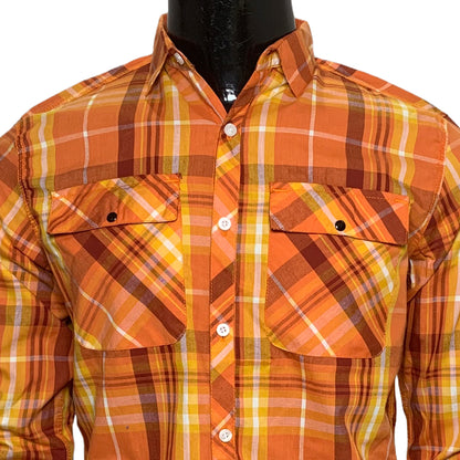 Cotton Check Double Pocket Shirt