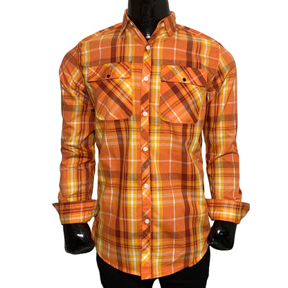 Cotton Check Double Pocket Shirt