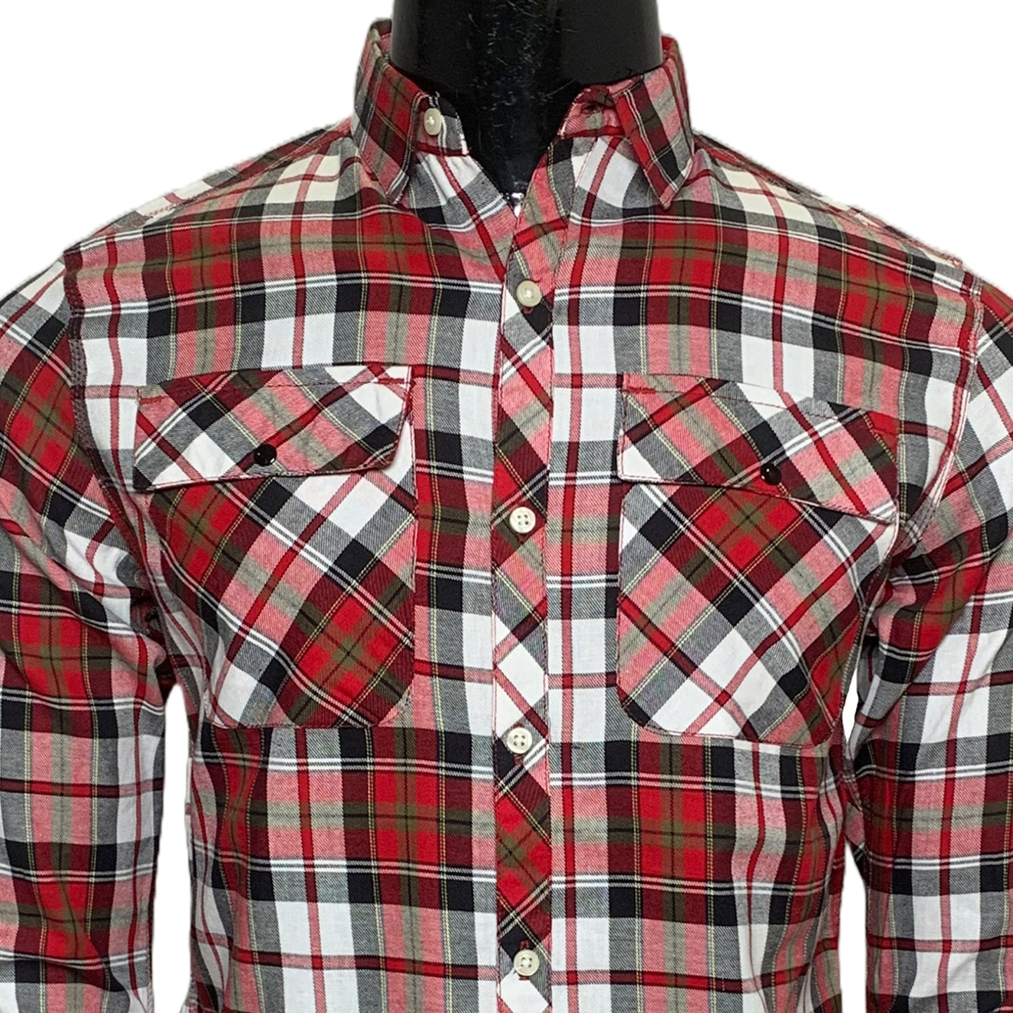 Cotton Check Double Pocket Shirt