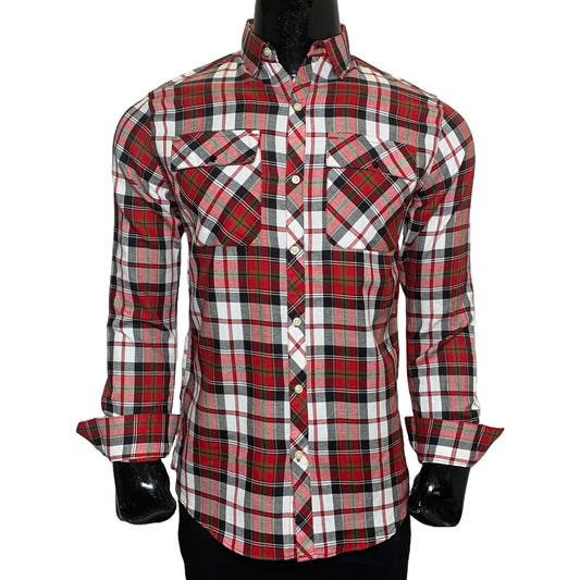 Cotton Check Double Pocket Shirt