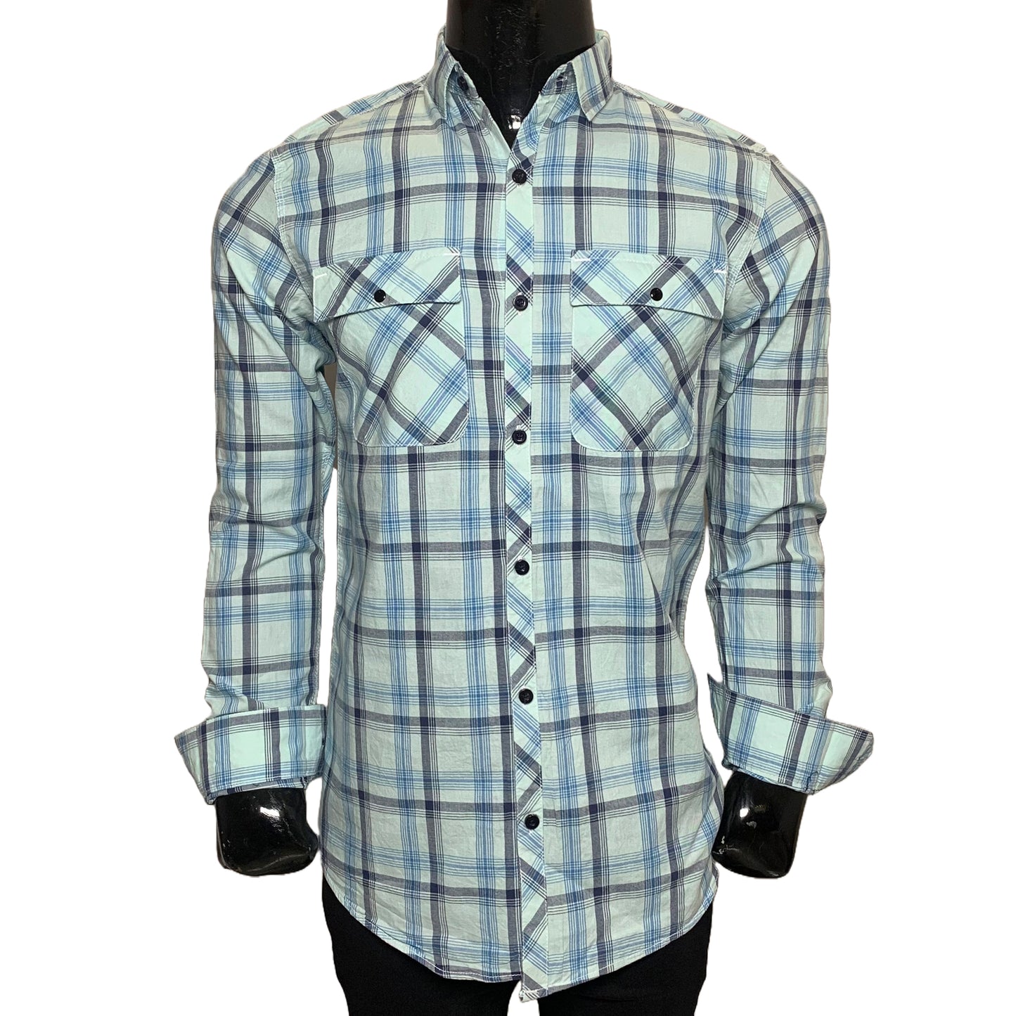 Cotton Check Double Pocket Shirt