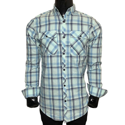 Cotton Check Double Pocket Shirt