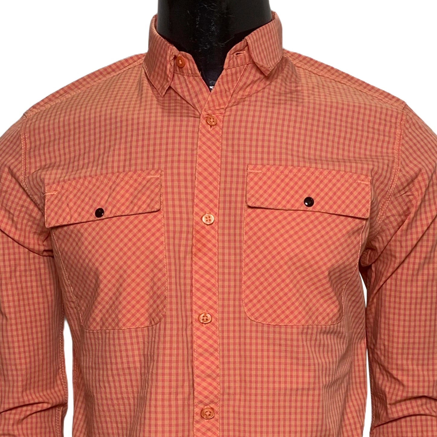 Cotton Check Double Pocket Shirt