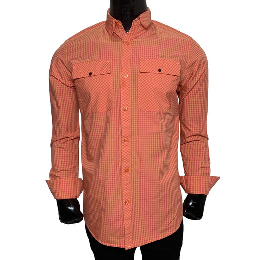 Cotton Check Double Pocket Shirt