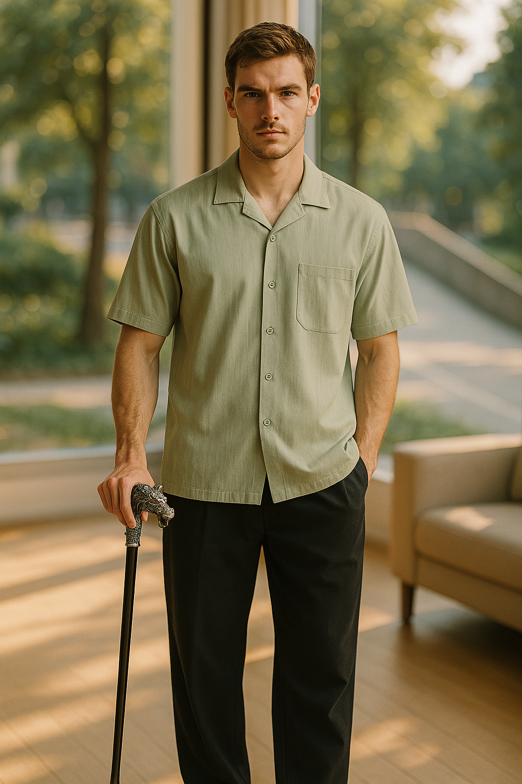 Camp collar shirt