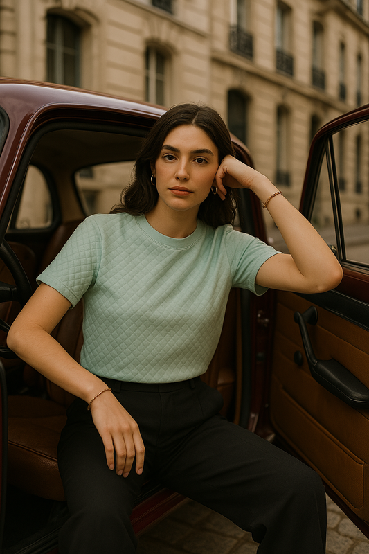 Pattern T Shirt Crew Neck Classic Bentley Campaign