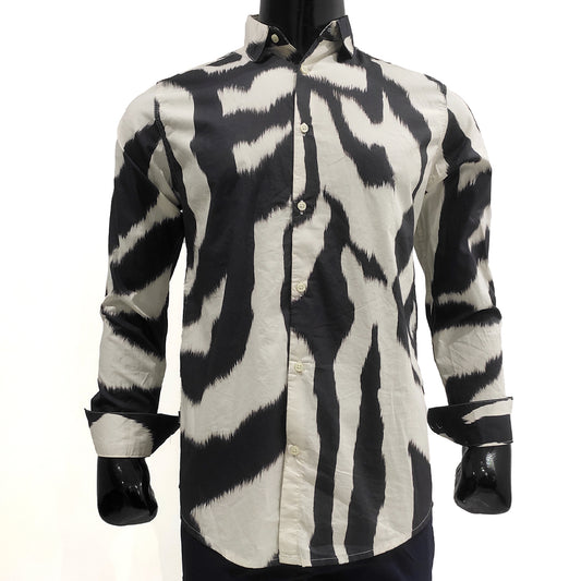 Zebra Print Cotton Full Sleeve Shirt