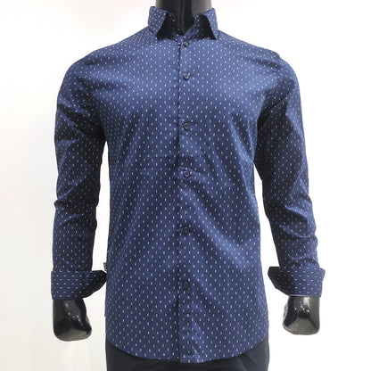 Dotted Print Cotton Full Sleeve Shirt