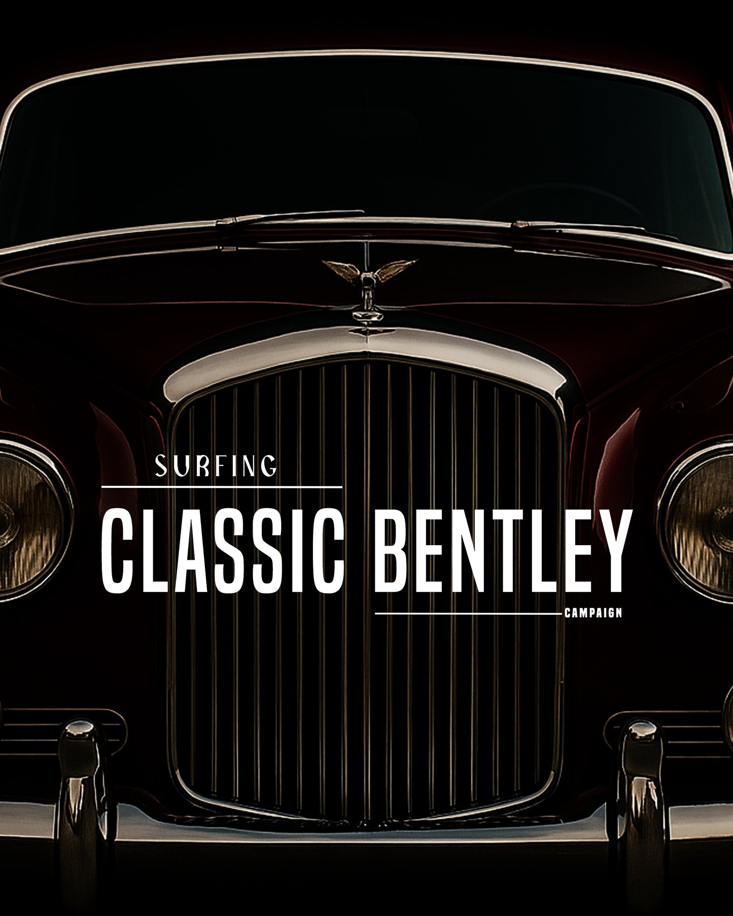 Pattern T Shirt Crew Neck Classic Bentley Campaign