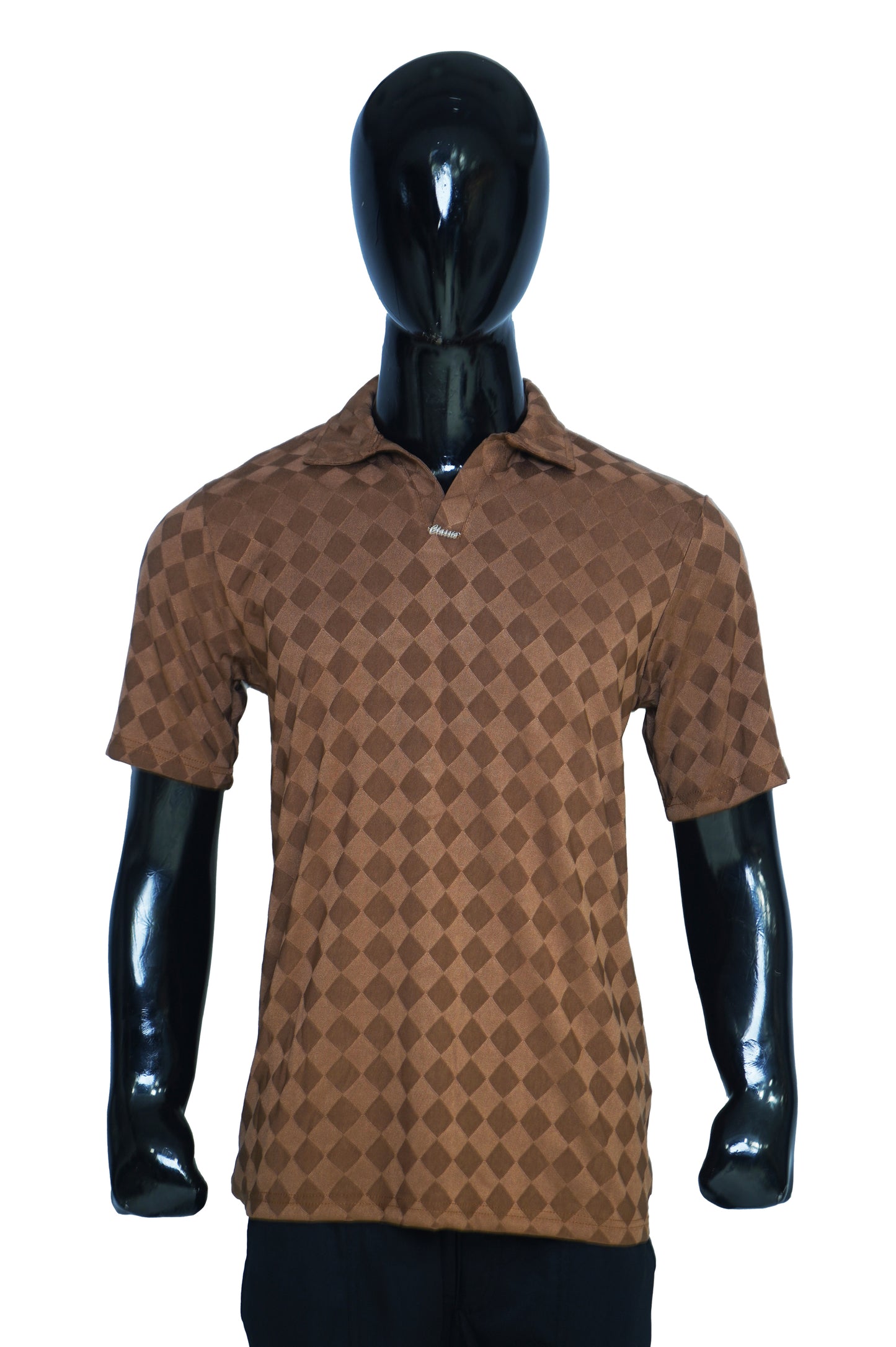 Classic Diamond Texture Polo Shirts