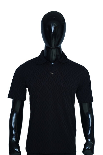 Premium Textured Knit Polo Shirt